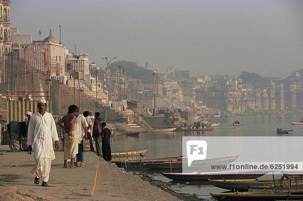 Fluss  Ansicht  vorwärts  Ganges  ghat  Asien  Indien