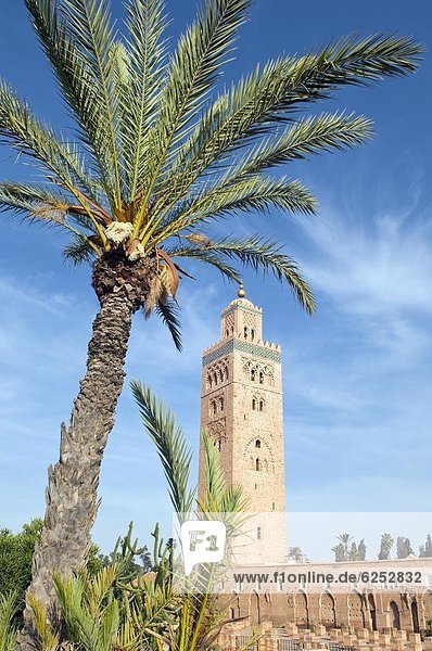 Mi0ret of the Koutoubia Mosque  UNESCO World Heritage Site  Marrakech  Morocco  North Africa  Africa