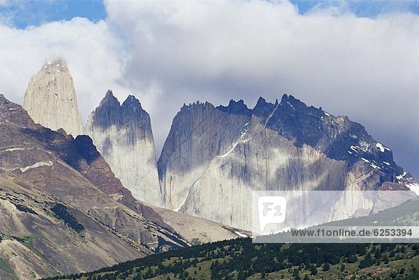 Torres del Paine (Paine Towers)  Torres del Paine National Park  Patagonia  Chile  South America