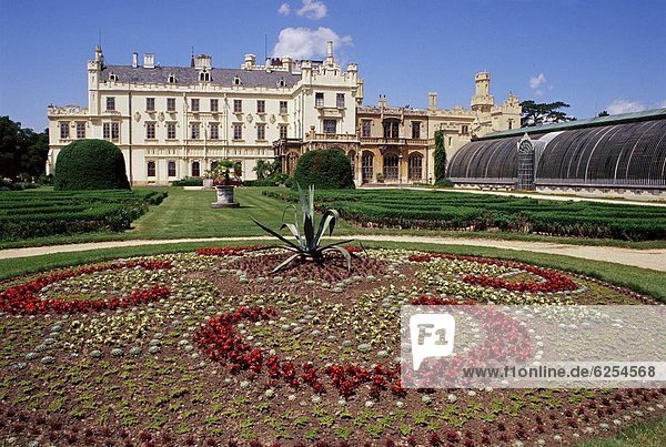 Europa flirten Garten Tschechische Republik Tschechien Palast Schloß Schlösser UNESCO-Welterbe Lednice