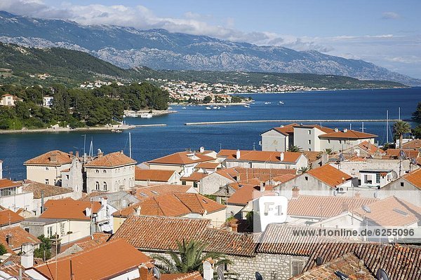 Europa Hügel Meer bunt Ansicht Adriatisches Meer Adria Kroatien