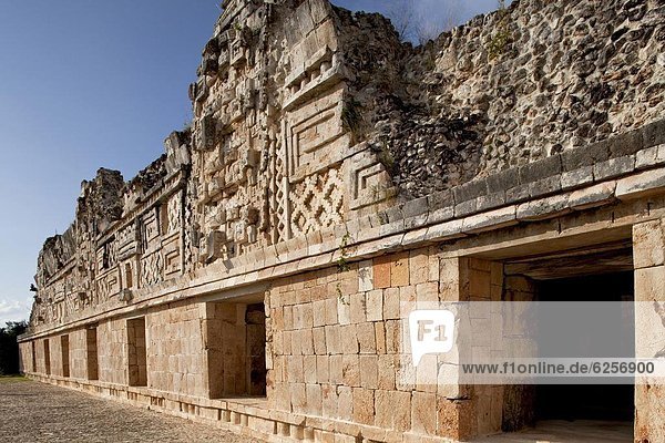 Nunnery Quadrangle  Uxmal  UNESCO World Heritage Site  Yucatan  Mexico  North America