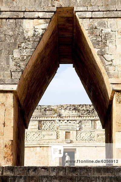 Mayan ruins of Uxmal  UNESCO World Heritage Site  Yucatan  Mexico  North America