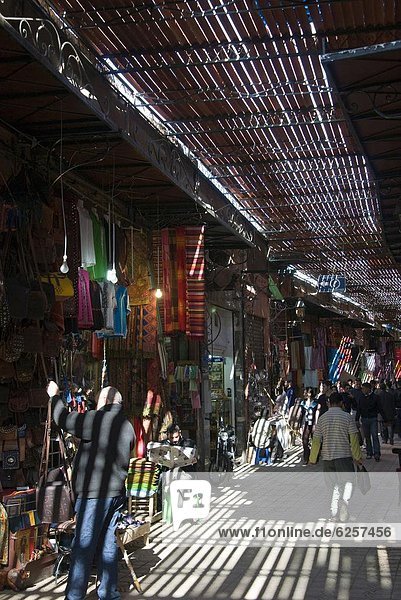 Souk in the Medi0  Marrakech (Marrakesh)  Morocco  North Africa  Africa