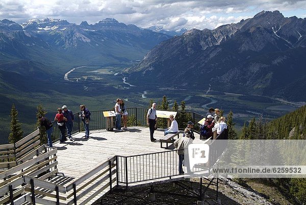 Sulphur Mountain near Banff  Banff National Park  UNESCO World Heritage Site  Alberta  Rocky Mountains  Canada  North America