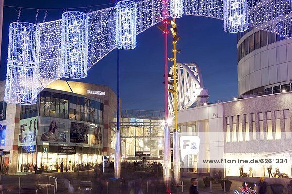 Bullring Shopping Centre at Christmas  City Centre  Birmingham  West Midlands  England  United Kingdom  Europe