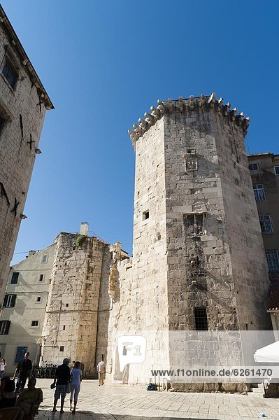 Venetian Tower  Vocni trg (Fruit Square)  Split  region of Dalmatia  Croatia  Europe