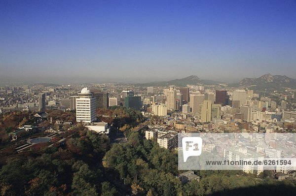 Seoul  Hauptstadt  über  Großstadt  Ansicht  Korea  Asien  Südkorea