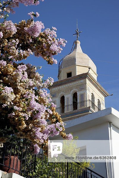 Glockenturm  nahe  Europa  Kirche  Dorf  Griechenland  Griechische Inseln  Ionische Inseln  Zakynthos