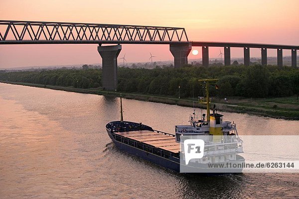 Kiel Canal near Brunsbuttel  Schleswig-Holstein  Germany  Europe