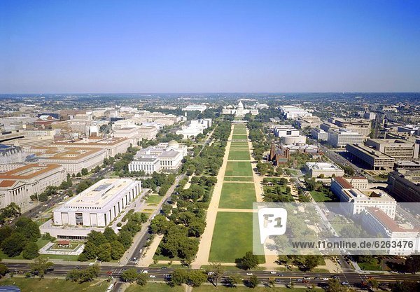 Vereinigte Staaten von Amerika  USA  Washington DC  Hauptstadt  Einkaufszentrum  Gebäude  Monument
