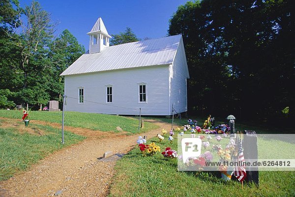 Vereinigte Staaten von Amerika USA Kirche Gemeinschaft bauen Gewölbe primitiv Great Smoky Mountains Nationalpark alt Tennessee