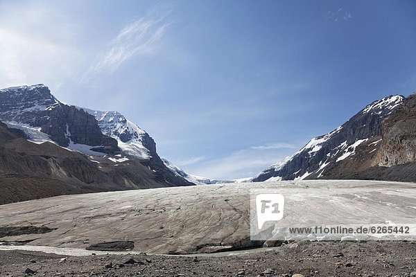 Athabasca Glacier  Columbia Icefield  Jasper National Park  UNESCO World Heritage Site  Alberta  Rocky Mountains  Canada  North America