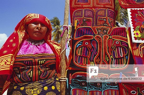 zeigen  Frau  Kleidung  Tradition  Indianer  Mittelamerika  Panama