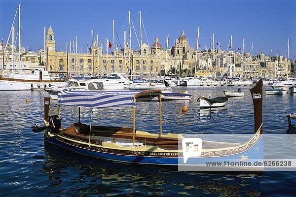 Europa  Tradition  Boot  Museum  Bach  Ansicht  Schiffswerft  Malta  Senglea  Vittoriosa