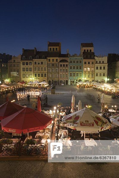 Warschau  Hauptstadt  Straßenkünstler  Europa  blicken  Stadt  Quadrat  Quadrate  quadratisch  quadratisches  quadratischer  UNESCO-Welterbe  alt  Polen