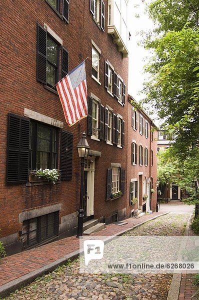 Vereinigte Staaten von Amerika USA Acorn Street Beacon Hill Boston Massachusetts