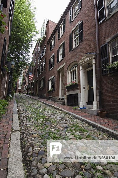 Vereinigte Staaten von Amerika USA Acorn Street Beacon Hill Boston Massachusetts