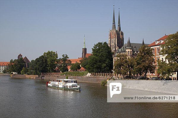 Europa  Fluss  Kathedrale  Altstadt  Polen  Breslau