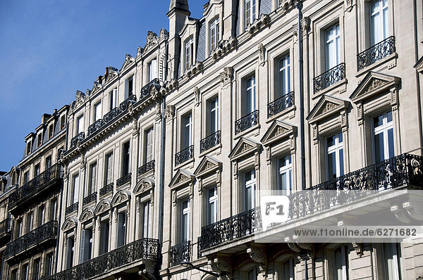 Frankreich Europa Fassade Hausfassade Aquitanien Bordeaux