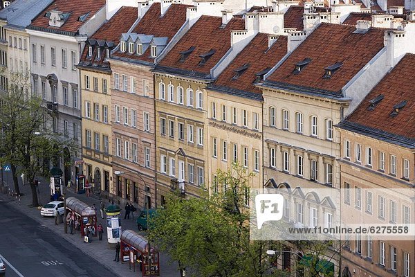 Warschau Hauptstadt Europa blicken Gebäude Stadt bunt alt Polen