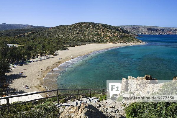 Vai beach  Lasithi region  Crete  Greek Islands  Greece  Europe