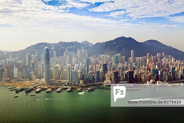 Stadtansicht  Stadtansichten  Hafen  Insel  China  Asien  Hongkong