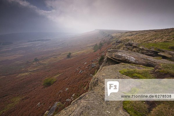 Stanage Edge Peak District National Park Derbyshire England Vereinigtes Königreich Europa