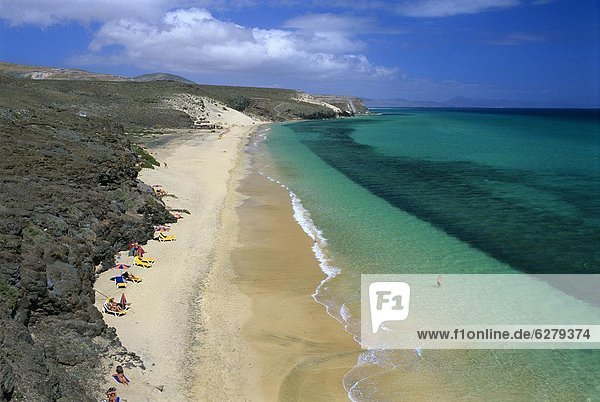 Mal Nombre beach  near Costa Calma  Fuerteventura  Canary Islands  Spain  Atlantic  Europe