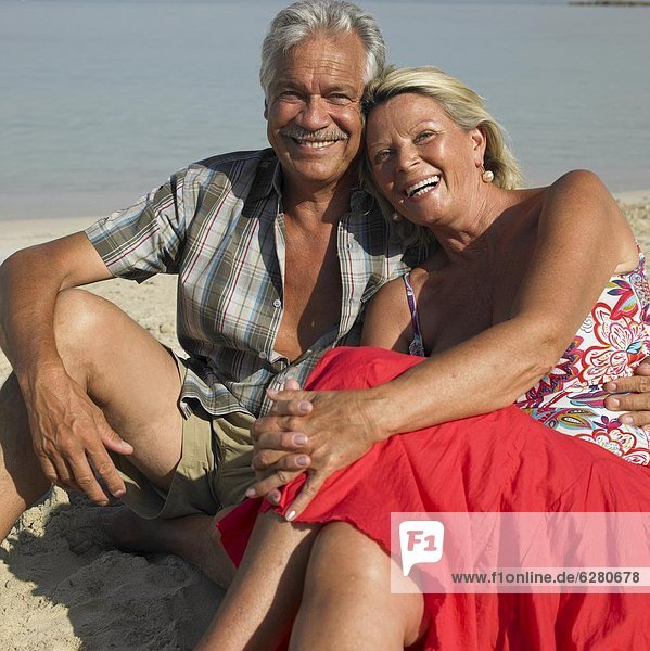 Senior couple on beach