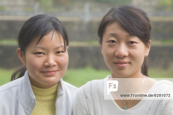 Portrait  Frau  chinesisch  2  jung  China  Anhui  Asien