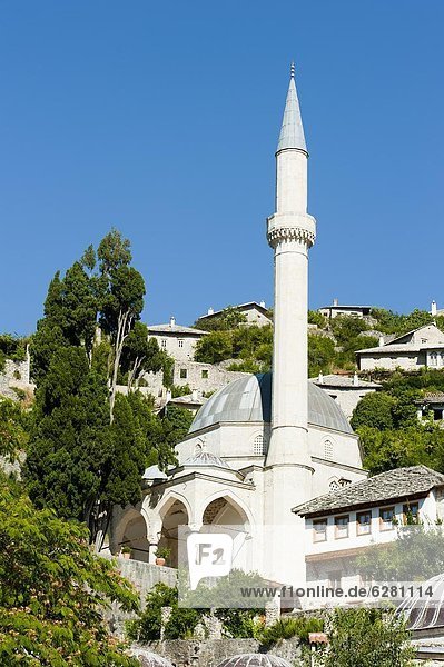 Podgrad mosque  Pocitelj  Capljina municipality  Bosnia and Herzegovina  Europe
