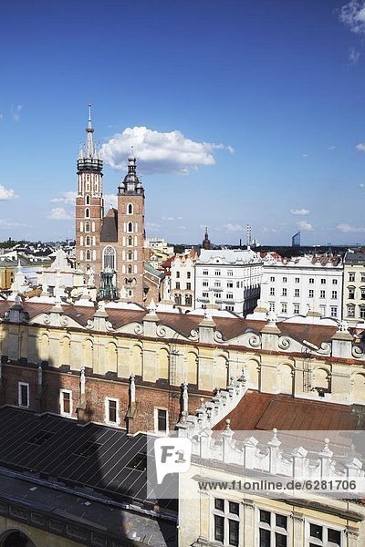 Europa  Halle  Kirche  Stoff  UNESCO-Welterbe  Krakau  Polen