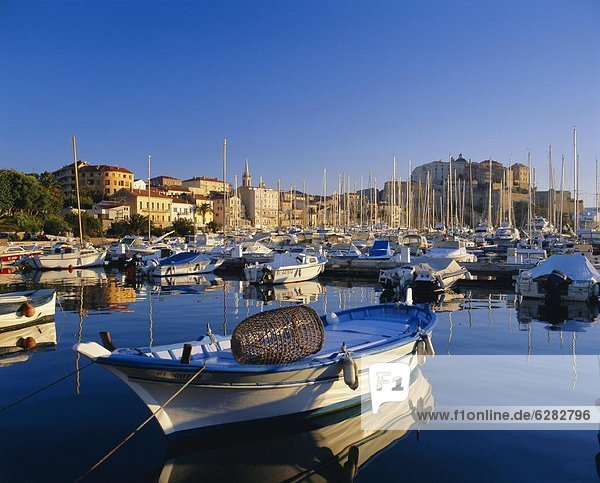 Hafen  Frankreich  Europa  Stadt  Ansicht  Calvi  Zitadelle  Korsika