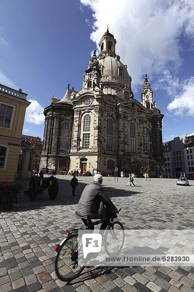 Europa  Fahrradfahrer  Dresden  Deutschland  Sachsen