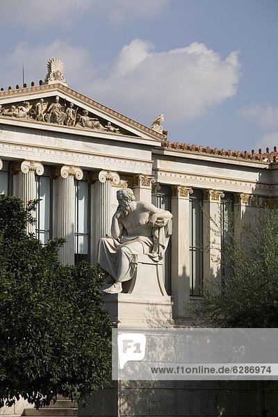 Athen  Hauptstadt  Europa  Statue  Hochschule  Griechenland