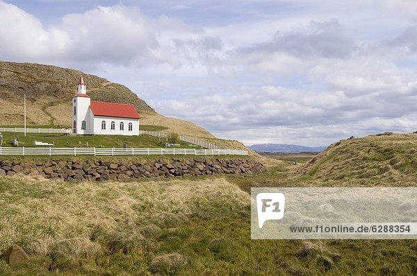 Helgafell Kirche in der Nähe von Stykkisholmur  Snaefellsnes Halbinsel  Island  Polarregionen
