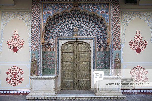 Door  City Palace  Jaipur  Rajasthan  India  Asia