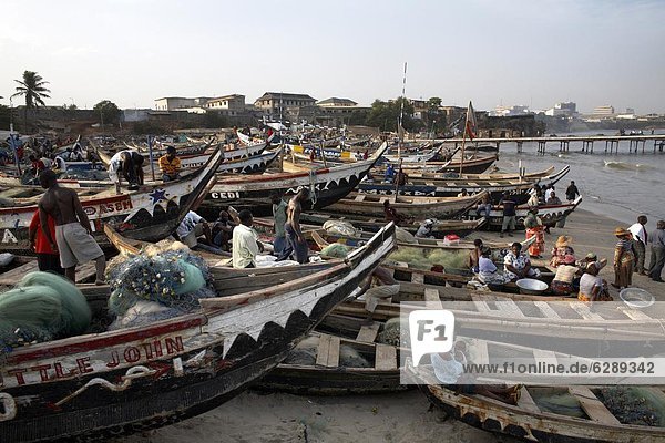 Westafrika  Strand  Boot  angeln  Afrika  Ghana