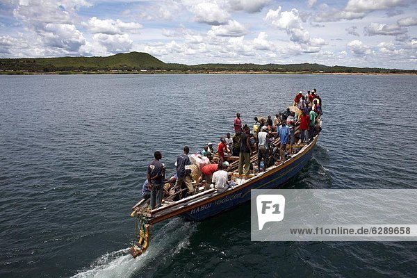 A boat on Lake Tanganyika  Tanzania  East Africa  Africa
