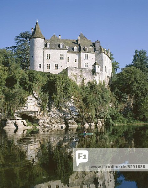 Wasser  Frankreich  Europa  Fluss  Spiegelung  Aquitanien  Dordogne