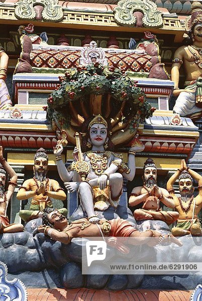 Colombo  Hauptstadt  hoch  oben  nahe  Außenaufnahme  verziert  Hinduismus  Asien  Sri Lanka