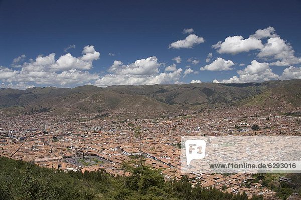 Festung  Draufsicht  Cuzco  Cusco  Peru  Südamerika