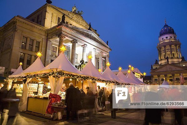 Gendarmen markt Christmas market  Franz Dom and Konzert Haus  Berlin  Germany  Europe