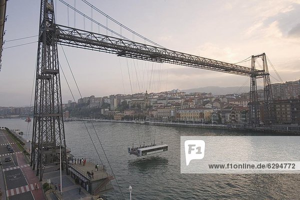 Las Arenas Transporter bridge (Vizcaya Bridge)  UNESCO World Heritage Site  Bilbao  Euskadi  Spain  Europe