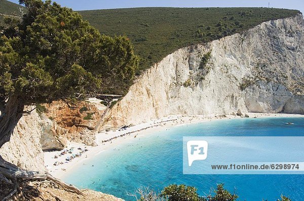 Porto Katsiki beach  west coast of Lefkada (Lefkas)  Ionian Islands  Greek Islands  Greece  Europe