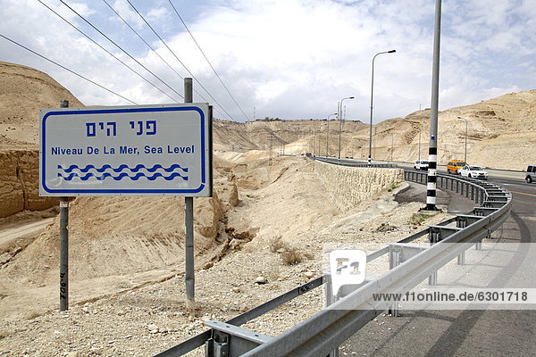 Jerusalem Hauptstadt Fernverkehrsstraße Zeichen Naher Osten Israel Signal