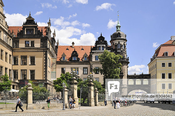 Residenzschloss und Taschenbergpalais  Dresden  Sachsen  Deutschland  Europa