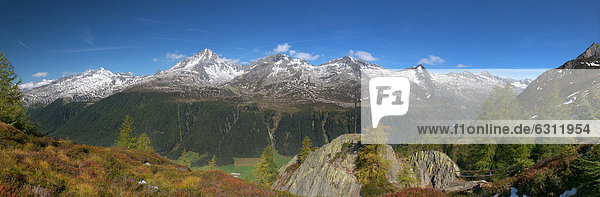 Berglandschaft in den Zillertaler Alpen  Südtirol  Italien