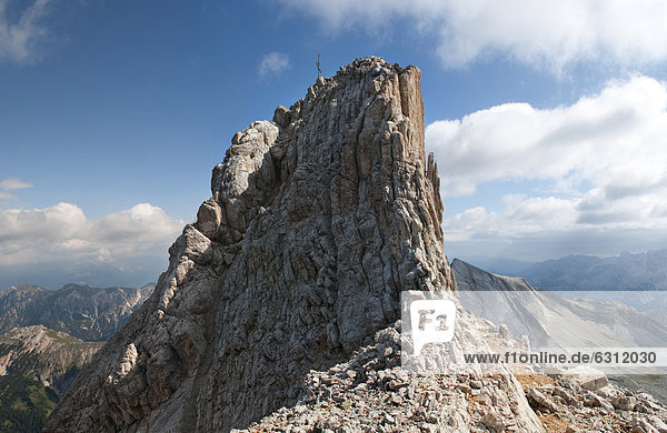 Gipfel des Heiligkreuzkofel  Dolomiten  Südtirol  Italien